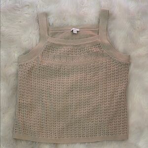J. Jill Beige Knit Tank Top